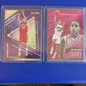Stephen Curry Davidson Basketball Trading Card - Red - Recon